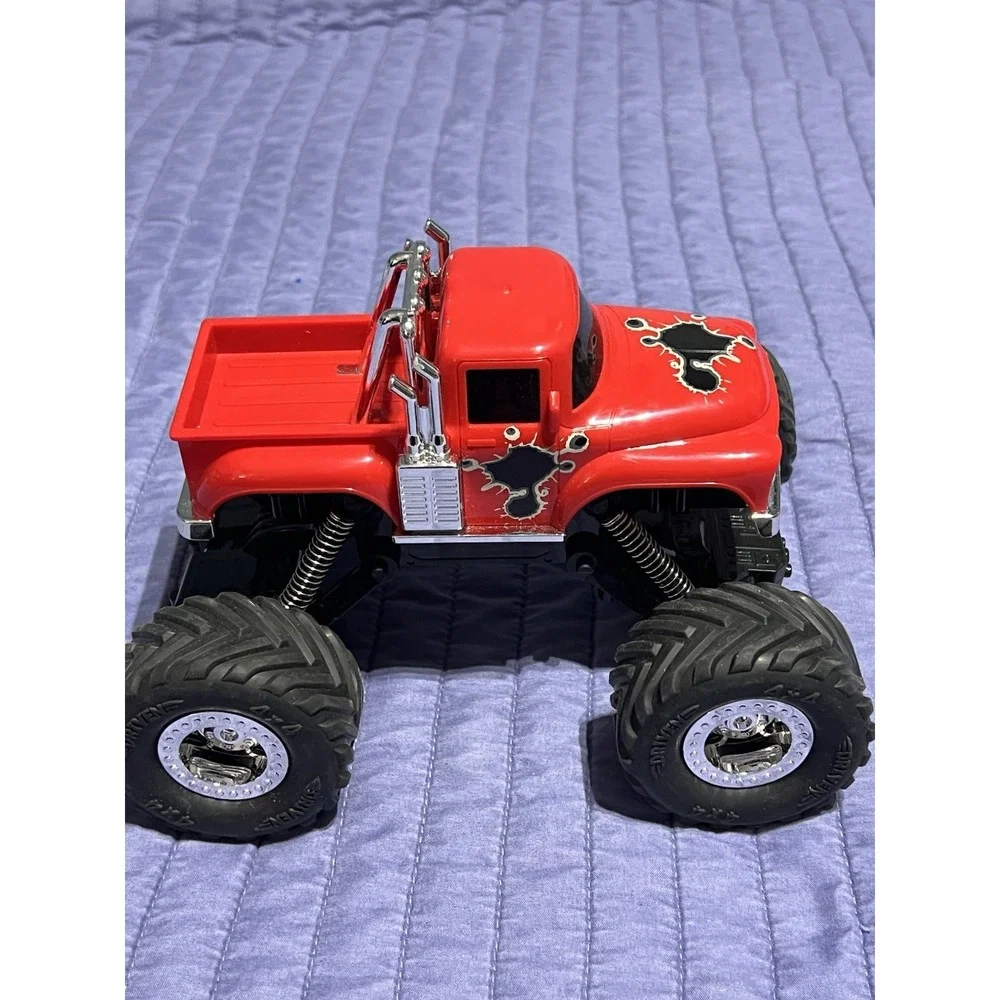 Red monster truck toy with black accents #monstertruck #kids Missing Remote